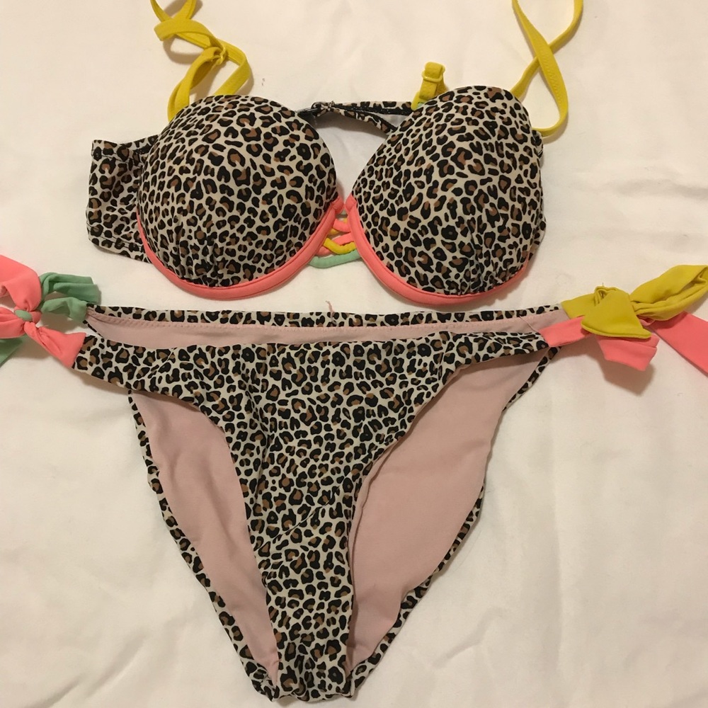 Cheetah print bathing suit